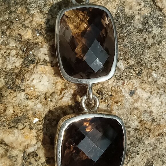 Very Sparkly Smoky Quartz 925 Bracelet - Picture 2 of 4